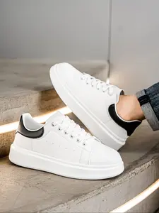 Men's Casual Athletic Sneakers Lightweight Sporty Shoes Outdoor Low Top Thick Sole Comfortable Walking Shoes for Daily Wear