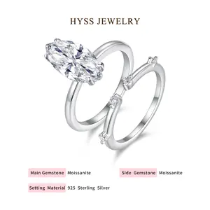 [S20] HYSS CROWN COLLECTOR 5 Carat D Color VVS1 Moissanite Ring | Double Stack | 925 Sterling Silver