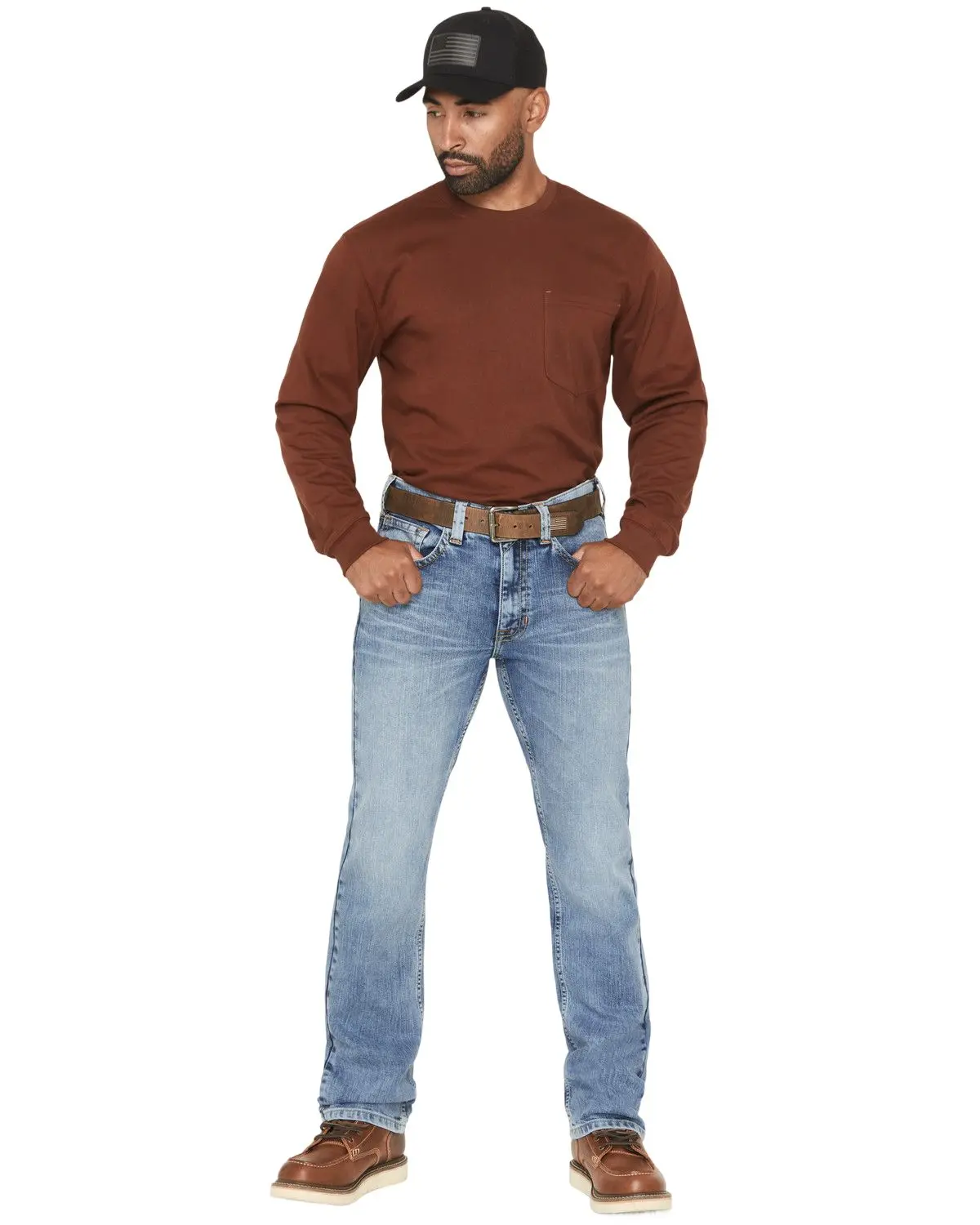 Cody James Men's Men'S Fr Clover Leaf Wash Slim Straight Stretch Denim - Cjfrfa25j18-Ltwsh
