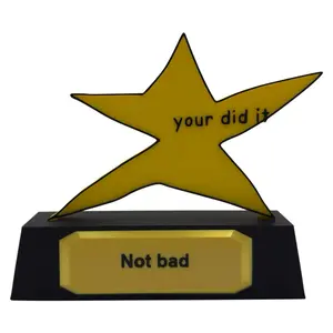 “You Did It! Funny Meme Star Trophy - Gag Gift for Any Occasion”