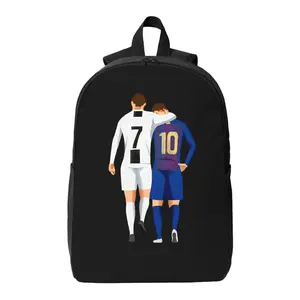 A Boys Soccer Player Graphic 1 1 4xx backpack for school Fashionable Polyester Printed Backpack Simple and Elegant, for Teenager