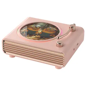 Gift Retro CD Player Wireless Bluetooth Speaker Portable USB Small Speaker Desktop Ornament