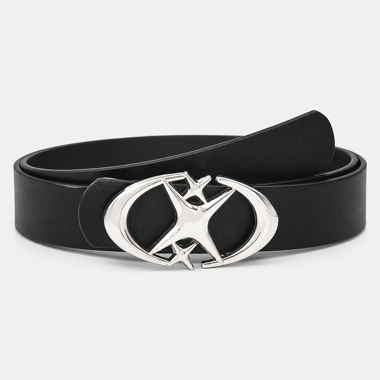 Stylish Oval Cross Metal Buckle Belt - Durable, Simple, and Universally Compatible - Unisex Gift Idea for Men and Women