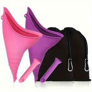 Women Urinal Portable Reusable Silicone Female Urinal Funnel Standing Up for Outdoor Camping Hiking Travel Hygiene Product
