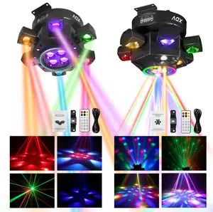 XDV Moving Head DJ Light 6 Arms, 150W RGBW Stage Light with DMX-512, Sound Activated for Parties & Weddings