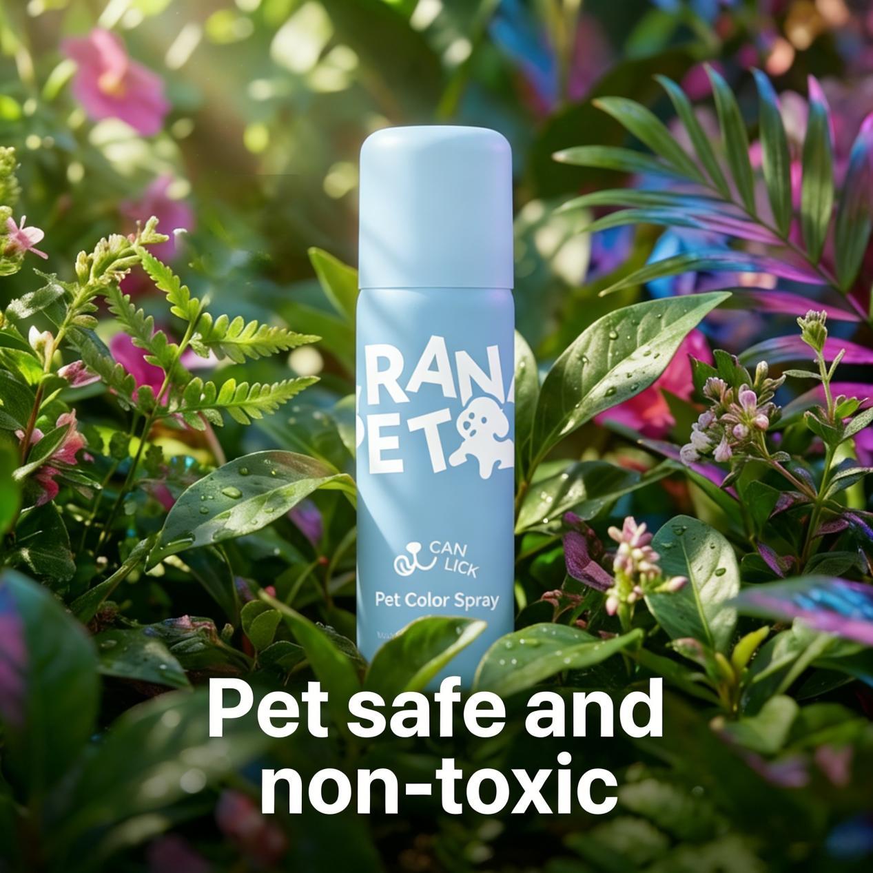 Canine hair dye, food-grade pigment canine hair dye, non-toxic pet hair dye, suitable for dogs, cats and all pets, can be used after bathing.(Two-bottle set)