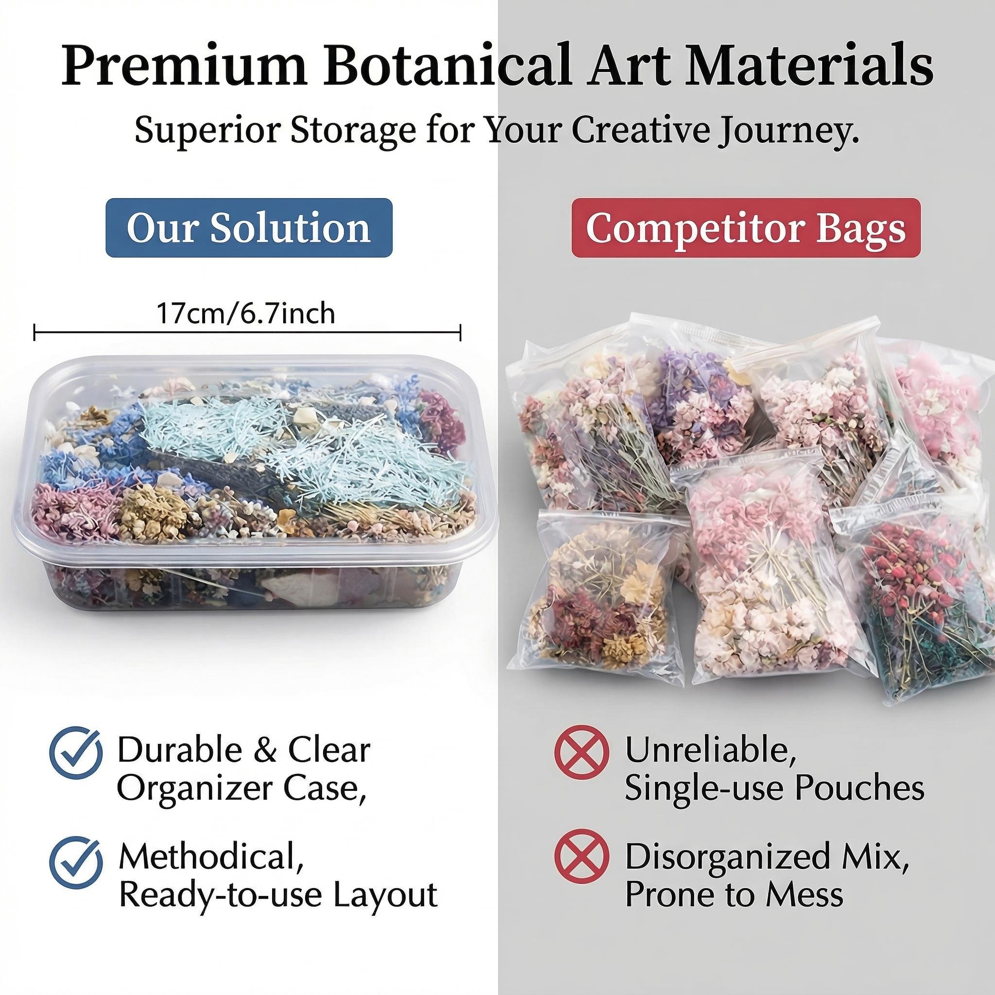 4 boxes of dried flowers in random colors, suitable for handmade DIY aromatherapy candle making, resin dried flower jewelry pendants, handmade floral greeting cards, photo frames, and more—perfect decorations for Christmas and Halloween | Multiple colors,