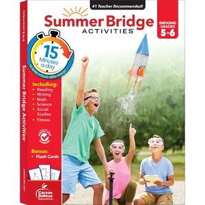 Summer Bridge Activities 5th to 6th Grade Workbooks All Subjects, Activity Book With Math, Reading Comprehension, Science, Fitness, Social Studies, Writing Practice, and Flash Cards (Volume 7) Paperback – January 25, 2015