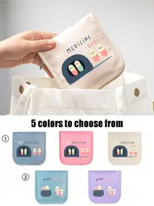 Portable Medicine Bag, Compact Pill Organizer & First - Aid Pouch,Theme Medicine Bag With Pills,Tablets And "My Medicane Bag" Pattern Printing,Travel - Friendly Medication Storage For Daily/Outdoor/Travel