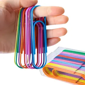 4" Inch Large Paper Clips, 30 Pcs Vinyl Coated Multicolored Mega Large Jumbo Giant Big Colored Paper Holder for Office School Document Organizing