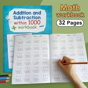 Math Workbook for Kids, 32 Pages Addition And Subtraction Practice, Ideal for Early Math Skills Development, Young Children Education Activity, Engaging Workbook, Age Appropriate