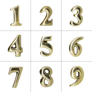 Number Gold Lapel Pins
