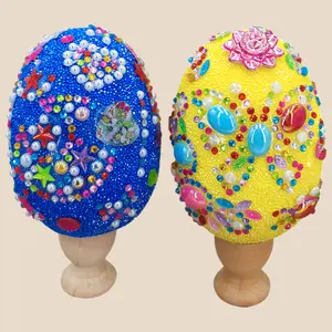 Snowflake Mud Painted Eggs Easter Happy Egg Decoration Set Kindergarten Creative Handicraft Activity Game