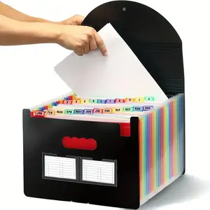 Large Capacity 3000 Sheets Expandable Accordion File Organizer, Rainbow Multi-Color Divider Pocket Document Folder Fits A4 & Letter Size Paper, Waterproof Portable Receipt Tax Bill Paper Storage Sorter for Home Office School Desk Filing Organization Suppl