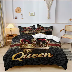 King Size Bedding Set, Bedroom Bedding Set, 2-3 Piece Queen Sheet Set, 1 Fitted + 1-2 Pillowcases (no Core), High Definition Print, All Season Home Decor