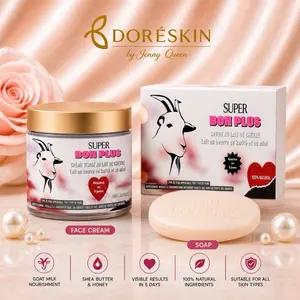 Lait de Chèvres Soap and Cream Set with Goat Milk Shea Butter & Honey for All Skin Types