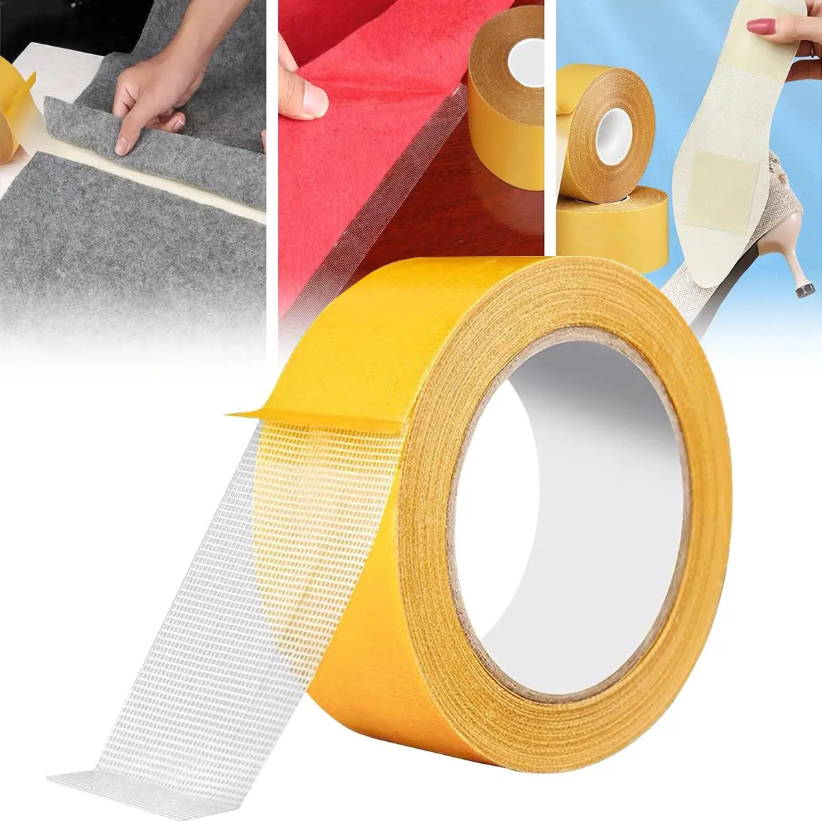 Heavy-Duty Double-Sided Duct Tape, Strong Adhesive, Waterproof, Removable, No Residue, Ideal for Carpet, Wallpaper, Home Use