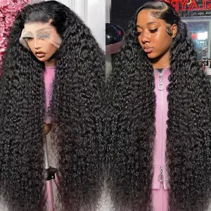 13X6 Deep Wave Wigs Human Hair Straight Hair HD Lace Front Wigs Human Hair Natural Black Body Wave Lace Front Wigs Human Hair 180% Density