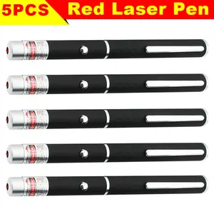5 PCS Single Point Red Laser Pointer Pen Light 650nm Visible Beam Lazer Pet Toys
