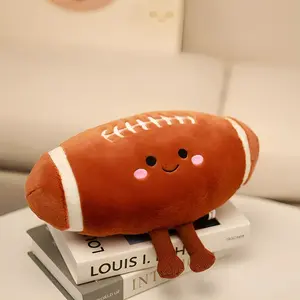 Cute Rugby Plush Toy Figure Running Rugby Doll Adorable Display Piece Sleeping Pillow, Soft Stuffed Animal for Kids and Adults