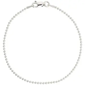 Sterling Silver Round Bead Ball 1.8mm Necklace Chain Dog Tag