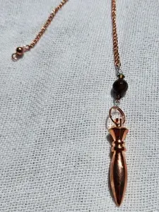 Smoky Quartz, Agate, Copper & Gold Chain Pendulum