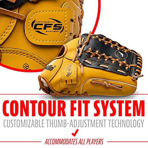 Franklin Sports Baseball + Softball Gloves - Field Master Adult + Youth Baseball + Softball Gloves - Right Hand + Left Hand Gloves - Infield + Outfield Mitts - Multiple Sizes + Colors