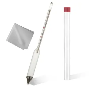 Maple Syrup Hydrometer with Baume and Brix Scale Density Kit for Measuring Sugar and Moisture Content of Boiled Sap