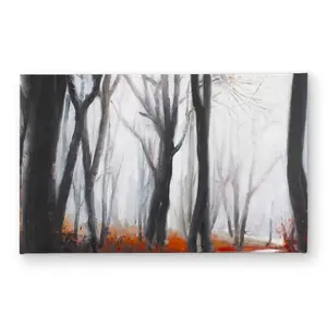 212 MAIN CODM2134UNE2XT Standard Size 21x34 in. Polyester Loop Nature Theme Forest Trees Gray Indoor-Outdoor Bedroom Soft Area Rug, Washable Textile Household Soft Furnishing Accessory Door Mat, Washable Soft Rug