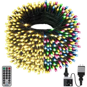 Haili 1000 Led Christmas Lights, Plug in 8 Lighting Modes Waterproof, Outdoor Christmas Lights for Tree Yard Party Indoor outside Decorations (393FT, Color Changing) ZHEJIANG QIANXING LANTERN CO LTD