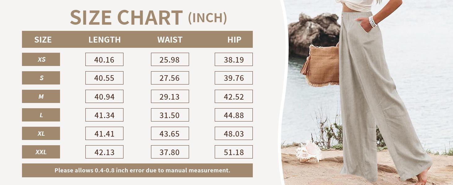UANEO Women's Cotton Linen Wide Leg Pants Casual Button Up High Waisted Trousers Loose Comfy Spring Summer Womenswear SummerVibes Bohemian Bottoms Minimalist