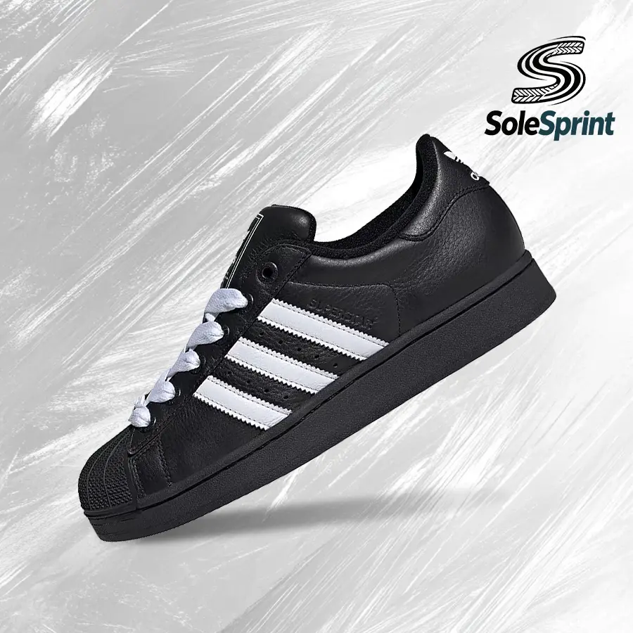 Adidas Superstar II Core Black White Core Men's Lifestyle Sneakers (JI3538) - Vintage, Spring-Summer Inspired, Shock-Absorbent Comfort, Athletic Footwear, Sports Shoes, Men's Shoes, Gym-Streetwear Casual, Classic Stripes, Shock-Absorbing, Male Shoes