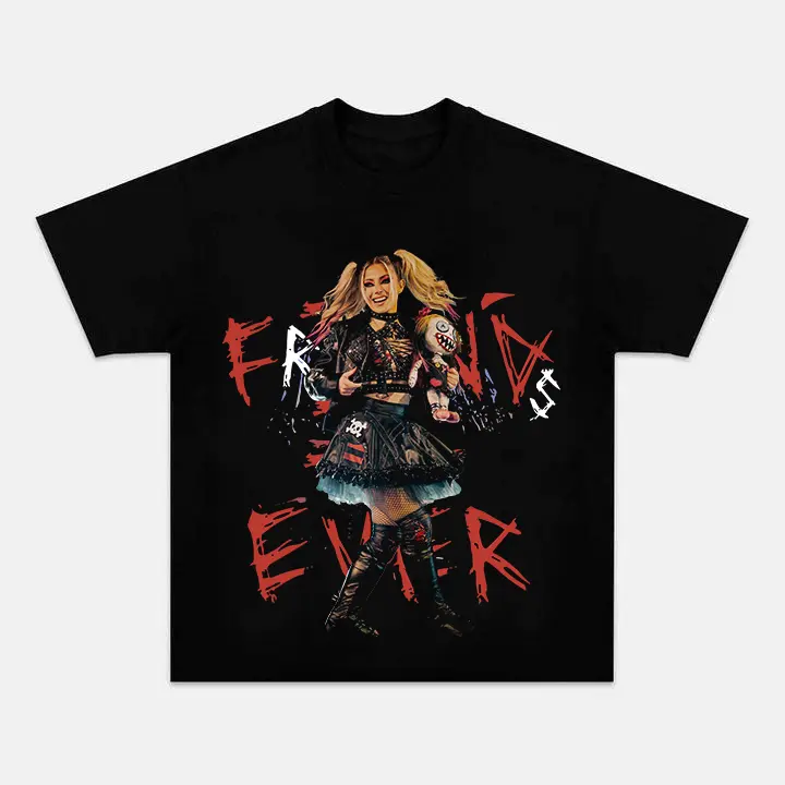 Alexa Bliss "Friends 4 Ever" T-Shirt – WWE Superstar Comeback Tee, Twisted Bliss Horror Doll Graphic Shirt, Soft Cotton Unisex Fan Merch, Streetwear Trend