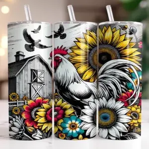 Rooster | 20oz Skinny sublimation transfer print out (TRANSFER ONLY, NOT A FINISHED TUMBLER)