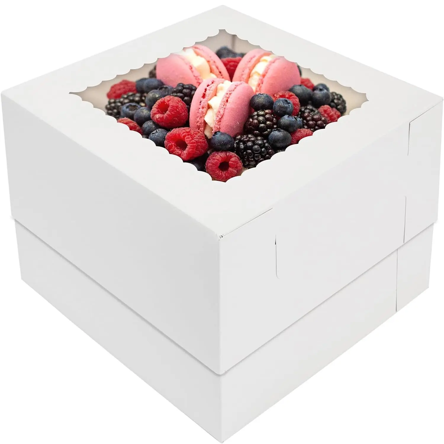Cake Boxes, White Bakery Boxes with Window Cake Containers  Cake box for Birthday Party, Wedding,Tall Dessert Cardboard Boxes