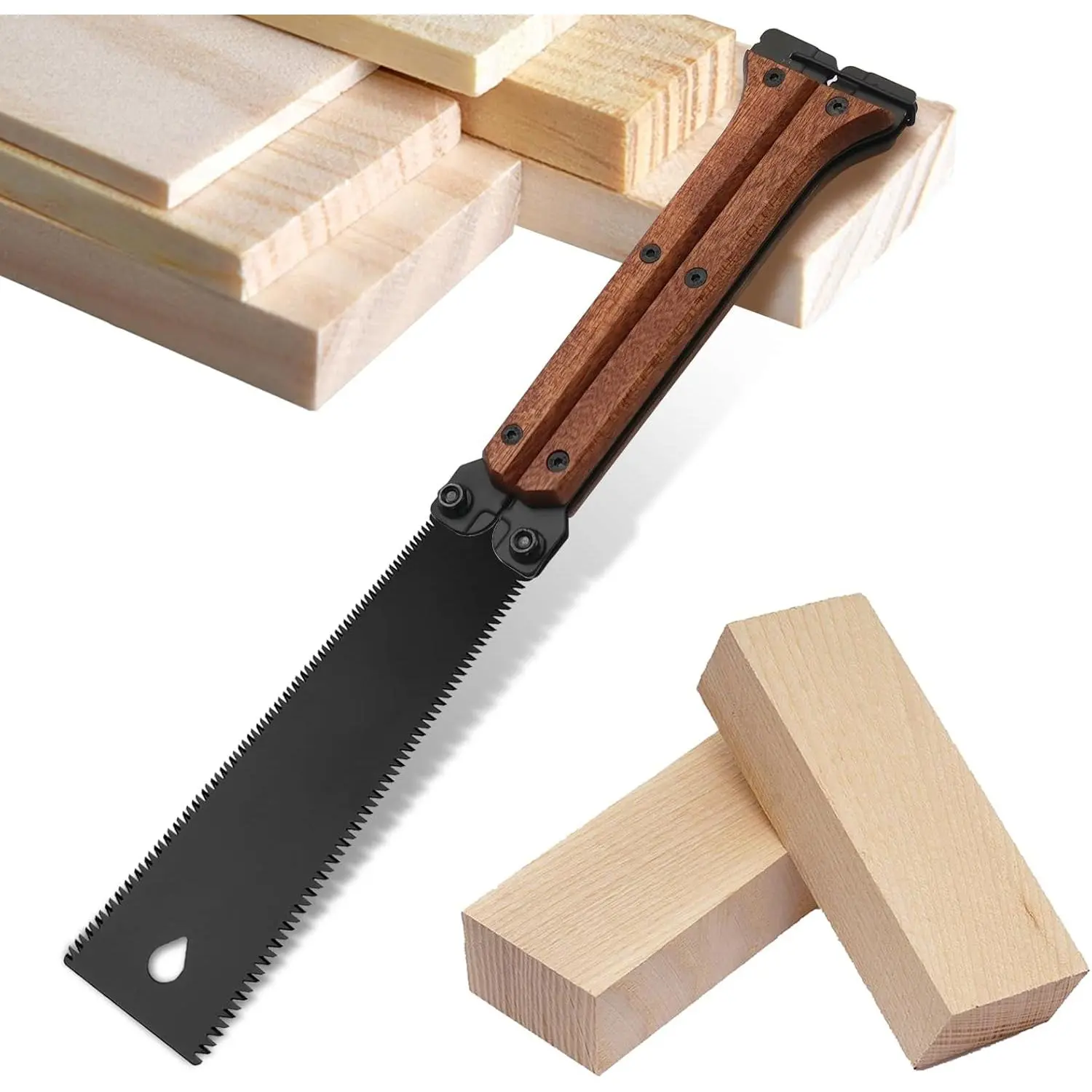 Craftsman Portable Folding Hand Saw - 5.5in 11TPI High-Carbon Steel Pruning Saw with 6.4in Folded Design, Safety Latch, Smooth Cuts, Flush Cut for Woodworkers, Gardening