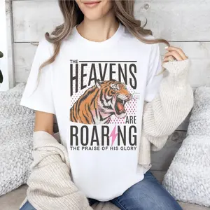 The Heavens Are Roaring Tshirt, Bible Verse Shirt, Religious Shirt, Christian Shirt, 80s Faith Shirt, 90s Aesthetic Clothing