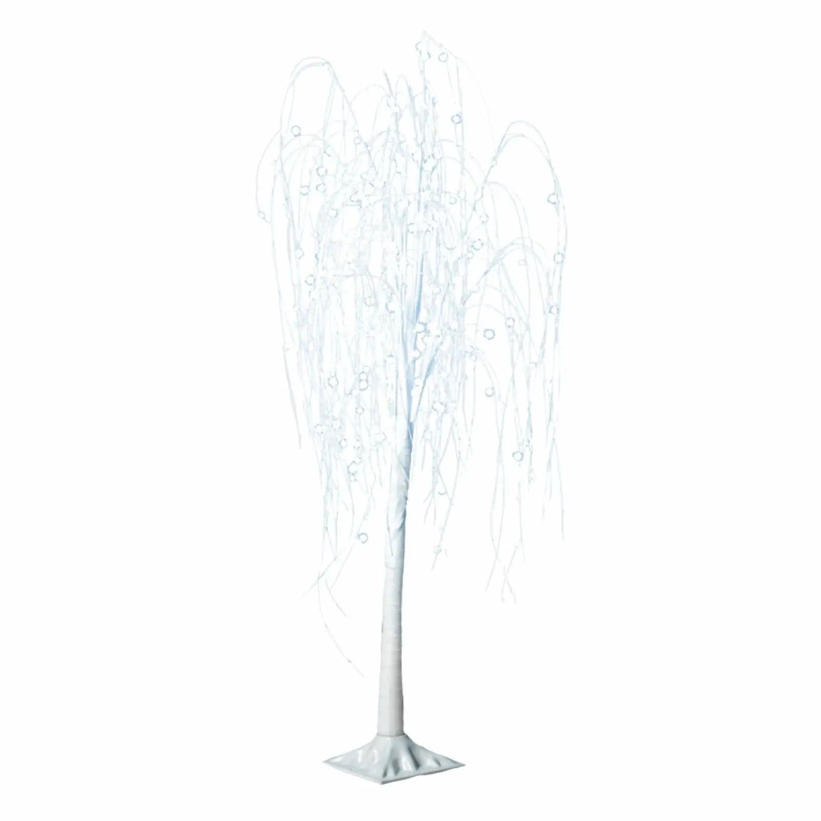 4 ft. Weeping Willow Tree Christmas Decor Set, 20% Twinkle LED Fairy Cool White Lights, 2.62 lbs, Easy Set Up Outdoor Holiday Home & Party Decoration, 20% Twinkle Lights