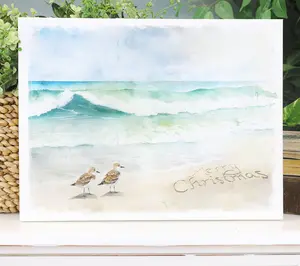 Sincere Surroundings 17" Sandpipers Wrapped Canvas