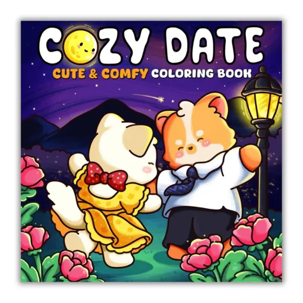 Halloween Fall Gift New Year 2025 Gift Cozy Date: Sweet and Relaxing Coloring Pages Featuring Romantic Corners and Charming Moments for Teens and Adu