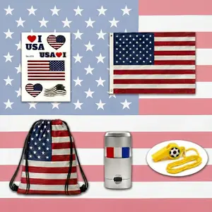 2026 Soccer Fan Set, Face Paint, Flag, Stickers, and Whistle Designed for Game Day Parties and Sporting Events