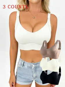 3 Pack Push Up Bras, Adjustable Straps for Comfort Fit, Wirefree Support for All Day Wear, Ultra Soft & Breathable Fabric