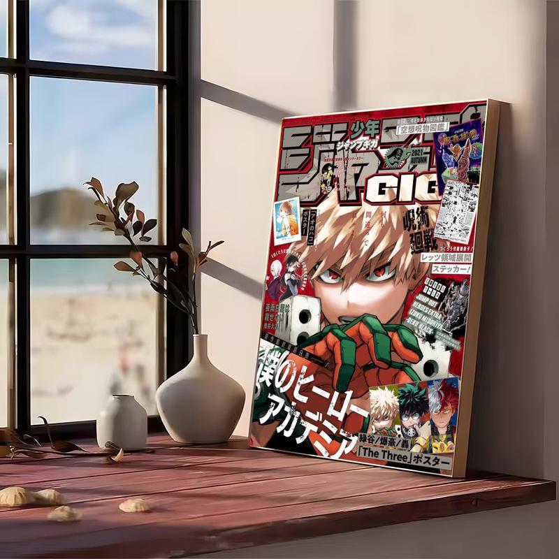 Anime My Hero A-Academia Painting Calligraphy Canvas Wall Art｜Gallery-Grade Waterproof Poster｜Fade-Resistant & Scratch-Proof｜Perfect Gift & Home Decor｜Living Room, Bedroom, Home Decoration｜Multiple Size