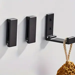2/4pcs Aluminum Alloy Folding Coat Hooks, Wall-Mounted, Rustproof, Ideal for Hanging Coats, Towels, Hats, Bags, and Gym Gear