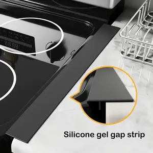 Silicone Stove Gap Cover, Heat Resistant Waterproof Kitchen Sealing Strip, Easy Clean Customizable T Type Sealant for Cooktops & Countertops