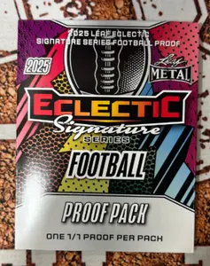2025 Leaf Eclectic Signature Series Football Proof Pack One 1/1 Proof Per Pack