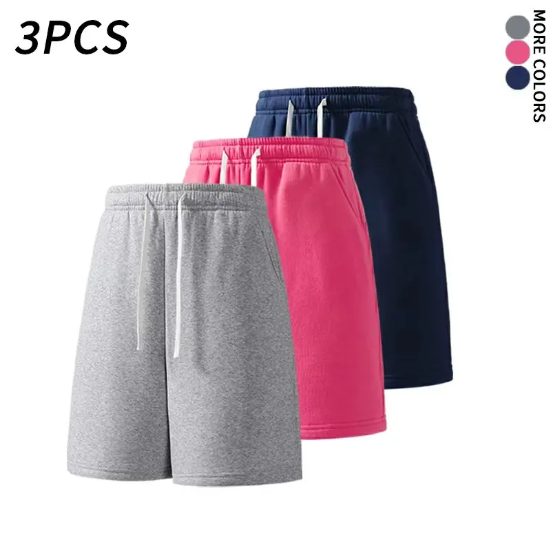 3PCS Unisex knit casual athletic sweatpants, shorts, and bermuda shorts (available in 1-pack and 3-pack options).