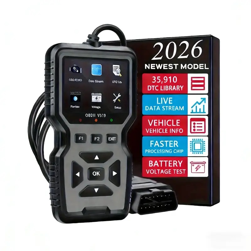 Obd2 Scanner Car Code Reader, Check Engine Light Scanning Tool, Finds & Clears Engine Trouble Codes, Abs Enclosure, Automotive Diagnostic Tool
