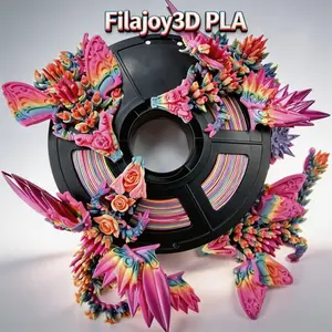 Filajoy3d 1.75mm Rainbow Silk Pla Filament, High Speed & Flow, Continuous Thread, DIY Projects, Decorative Models, Fdm 3D Printer Material