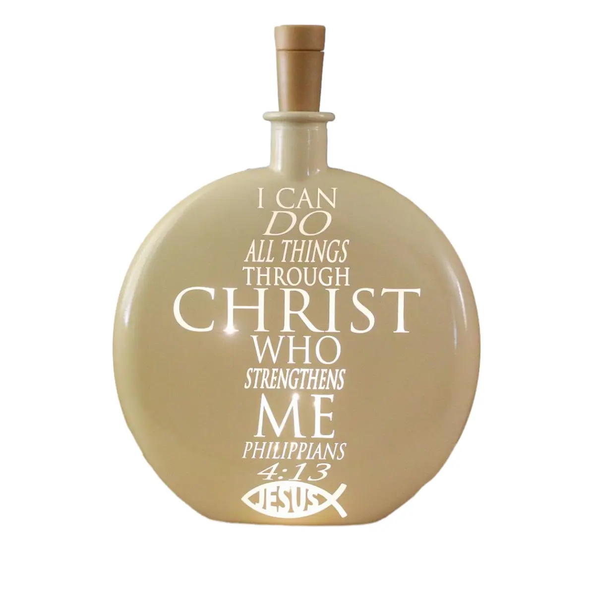 Philippians 4:13 Faith Bottle Lamp
